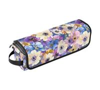 Hair Tool Travel Bag and Heat Resistant Mat Waterproof Portable Open Flat Travel Bag for Hot Tools Curling Iron Flat Irons Hair Volumizer Styler, Israel Cyclamen Persicum Beauty Summer