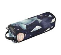 Hair Tool Travel Bag Clouds Whale Hot Air Balloon Watercolor Pattern Travel Accessory Double-Layer Travel Carrying Case for Flat Iron Hot Tools and Haircare Accessories