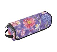 Hair Tool Travel Bag for Women with Removable Heat Resistant Mat Large Capacity Hair Tool Organizer for Flat Irons, Straighteners, Curling Irons-Happy Various European Summer Blossoms