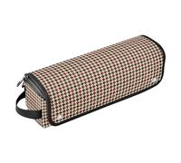 Hair Tool Travel Bag Portable Hair Styling Tool Organizer Portable Travel Essentials for Straigheners, Curling Iron, Hair Dryer, Houndstooth Brown Classical