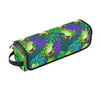 Hair Tool Travel Bag with Heat Resistant Mat Painted Tree Frogs Pattern Hair Tools Organizer Storage Bag for Flat Iron Hot Tools and Haircare Accessories Portable Travel Essentials