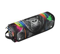 Hair Tool Travel Bag with Heat Resistant Pad Hair Tools Organizer Storage Bag for Flat Irons Straighteners Curling Irons Colorful Musician Gorilla Travel for Tools
