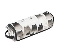 Hair Tool Travel Bag with Iron Mat Double-Layer Travel Carrying Case for Flat Irons, Straighteners, Curling Irons, Cute Ragdoll Cats White Travel Essentials for Women