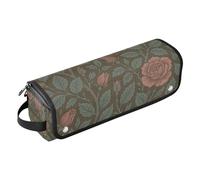 Hair Tool Travel Bag with Iron Mat Large Capacity Hair Straighteners Organizer for Straigheners, Curling Iron, Hair Dryer, William Morris Rose Pattern Portable Travel Essentials