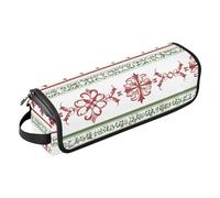 Hair Tool Travel Bag with Iron Mat Large Capacity Hair Tool Organizer for Hot Tools Curling Iron Flat Irons Hair Volumizer Styler, Country Style Flower Pattern Red and Green