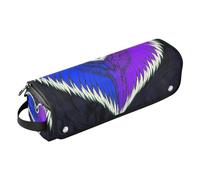 Hair Tool Travel Bag with Iron Mat Waterproof Portable Open Flat Travel Bag for Hot Tools Curling Iron Flat Irons Hair Volumizer Styler,Blue Feathers Angel Wings Portable Organizer