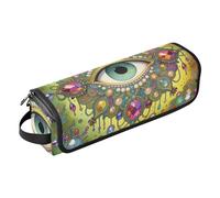 Hair Tool Travel Bag with Removable Heat Resistant Mat Evil Beaded Eye Pattern Removable Hair Styling Accessories Organizer for Hot Tools Curling Iron Flat Irons Volumizer Styler Travel Bag