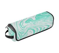 Hair Tool Travel Bag with Removable Heat Resistant Mat, Portable Carrying Case for Flat Irons, Straighteners, Curling Irons, Marbled Waves (14) Accessory Organizer, Marble Wave (14), 1 Size