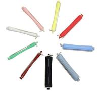 Hair Tools Perm Rods For Curling & Waves. Hairdressing Hair Roller With Rubber Bands. Perm Kit Styling Rods For Long & Short Hair (Orange Red- Diameter: 9mm)