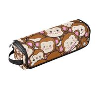 Hair Tools Travel Bag and Heat Resistant Mat Carrying Case Flat Curling Iron Waterproof Organizer for Flat Iron Hot Tools and Haircare Accessories, Cute Cartoon Monkey Portable Travel