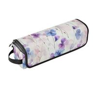 Hair Tools Travel Bag and Heat Resistant Mat Double-Layer Travel Carrying Case for Curling Iron Straightener Flat Hair Dryer, Northern Ireland Flax Flower Beauty Summer Flowers Portable