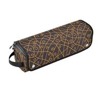 Hair Tools Travel Bag and Heat Resistant Mat Double-Layer Travel Carrying Case for Flat Irons, Straighteners, Curling Irons, Happy Halloween Doodle Travel Essentials for Women