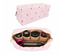 Hair Tools Travel Bag Compatible with Dyson Airwrap Styler & Shark Flexstyle, Portable Travel Case for Dyson Air Wrap Attachments with Large Opening, Hair Dryer Curling Irons Storage Bag(Pink)
