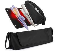 Hair Tools Travel Bag with Heat Proof Mat, 2 in 1 Hair Styler Bag Large Capacity Flat Curling Irons Hair Dryer Tool Storage Bag Portable Hair Straightener Brush Holder Travel Essentials for Women