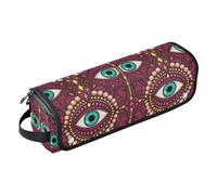 Hair Tools Travel Bag with Heat Resistant Mat Evil Eye Pattern Girl Waterproof Portable Open Flat Travel Bag for Flat Iron Hot Tools and Haircare Accessories Accessory