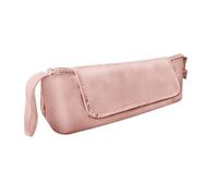 Hair Tools Travel Bag with Heat Resistant Pad, Double-Layer Travel Carrying Case for Straightener, Curling Iron, Hair Dryer, Pink, 18.11 x 4.72 x 5.91 inches