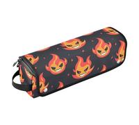 Hair Tools Travel Bag with Iron Mat Waterproof Hair Tools Travel Organizer for Curling Iron Straightener Flat Hair Dryer, Evil Laughing Flame Demon Travel Bag for Hair Tools