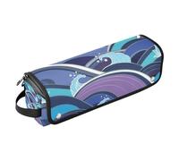 Hair Tools Travel Bag with Removable Heat Resistant Mat Dustproof Travel Hair Straightener Bag for Flat Iron Hot Tools and Haircare Accessories, Blue-purple Japanese Wave Travel Bag for Hair,