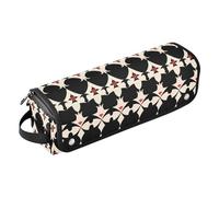 Hair Tools Travel Bag with Removable Heat Resistant Mat Large Capacity Hair Tool Organizer for Flat Iron Hot Tools and Haircare Accessories, Maltese Cross White Red Peach