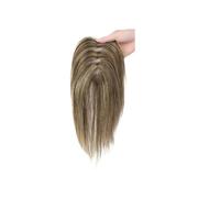 Hair Topper for Women 10inch Synthetic Hair Toppers Wigs with Bangs, 11x8 cm Silk Base Clip Pieces Straight Topper Hairs Women Wiglets with Bangs(Brown+Blonde)