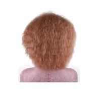 Hair Topper for Women 6Inch Short Synthetic Wigs Kinky Straight Heat Resistant for Women African Afro Full Wig Womans Hair Topper(Light Brown)