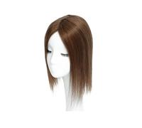 Hair Topper For Women, Lace Base Brazilian Straight Hairpieces Clip In One Piece Extensions Thinning Adds Volume(Brown,45CM_8X12CM)