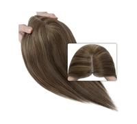 Hair Topper for Women Straight Hair Toppers for Women, 8x10cm Center Part Single Knot Mono Base Hair Topper Hand Crochet Hair Piece Clip In Indian Human Hair Extensions Women Wiglets with Bangs(Medium