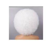 Hair Topper for Women Synthetic 4-Color 70s Rock Afro Wigs - Synthetic Curly Hair, Stylish Design, Perfect for Mens/Women Halloween Cosplay Women Wiglets with Bangs(WHITE)