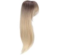 Hair Topper with Bangs 360° 3D Cover Scalp Add-Ons for Women 18" Natural Scalp Add-On with Figure-eight Fringe Fluffy Toppers Hair Pieces for Women