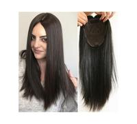 Hair Toppers 10"-20" Long Silky Straight Hair Toppers for Women 8"x8" Big Base Cover European Virgin Human Hair Pieces Natural Color Clip in Hair Topper Wig Toppers for Thinning Hair(14inches)