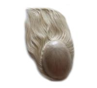 Hair Toppers 14"-16" Straight Hair Topper for Women 120% Density Real Human Hair, 7"x9" Full PU Skin Base Hair Topper Double Knots Brazilian Remy Hair Pieces Wig Toppers for Thinning Hair(Blonde,16 in