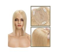 Hair Toppers 6-18 Inch Human Hair Topper for Women, Real Human Hair No Bangs 10*12 CM Injection Silk Base Hair Topper Clip In Straight Hair Extensions Hairpieces Wig Toppers for Thinning Hair(Natural