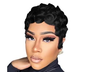 Hair Toppers Black Fashion Short Curled Women's Wig Breathable, Comfortable, Natural And Realistic Commuting Party Style