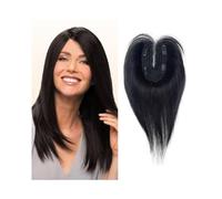 Hair Toppers for Women 10 Inch Human Hair Topper with Bangs, 9×14 CM Breathable Swiss Lace Base Straight Remy Hair Pieces with Bangs Clip in Human Hair Toppers for Women Hair Toppers for Women with Th