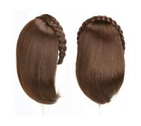 Hair Toppers for Women 12" Hand Made Twist Braid Headband Curly Hair Topper Synthetic Hair Pieces Clip In One Piece Hair Extensions for Women with Thinning Hair Hair Toppers for Women Real Human Hair