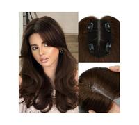 Hair Toppers for Women 3.5"x5.5" Swiss Lace Base Human Hair Toppers 10inch Natural Hairline Straight Remy Hair Piece Clip In European Hair Toppers Add Hair Volume Hair Toppers for Women Real Human Hai
