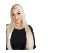 Hair Toppers for Women Full Head Blonde Clip in Hair Extensions White Blonde Hair Extensions Clip in Human Hair Real Hair Extensions for Short Hair 12"-24" Messy Hair Bun Hairpiece(22inch 7Pcs 120gram