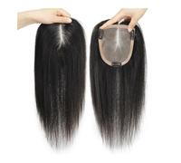 Hair Toppers for Women Real Human Hair,Mono Base 5"x5", Natural Black, for Thinning Crown & Wide Parting, Lightweight & Breathable, Add Volume Can Be Curled(16 inch)