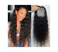Hair Toppers for Women with Thinning Hair, 8-22" Loose Wave Human Hair Toppers Natural Black European Virgin Hair Clip In Hair Topper Add Hair Volume(14 inches)
