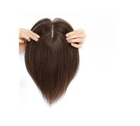 Hair Toppers Hair Toppers for Women Real Human Hair, 10/12" Brazilian Virgin Hair Topper 10x12 CM Silk Base Clip in Straight Hair Pieces for Increase Hair Volume Wig Toppers for Thinning Hair(Bruin,30