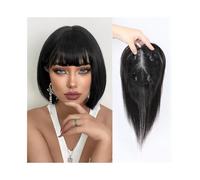 Hair Toppers Human Hair Toppers for Women Clips in Straight Real Human Hair Pieces 9x14 CM Swiss Lace Base Hair Toppers for Thinning Hair/Hair Loss Wig Toppers for Thinning Hair