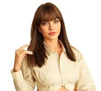 Hair Toppers Ladies' Bangs Long Straight Hair Wig Full Head Cover Daily Commuting