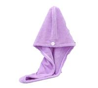 Hair Towel Towel Adult Bathroom Microfiber Absorbent Women Quick-Drying Bath Thicker Shower Long Curly Hair Cap Wisp Dry Head(Purple)