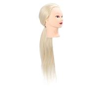 Hair Training Head, Comfortable Hair Styling Mannequin for Hairdressing Training(off white)