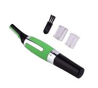 Hair Trimmer Electric Shaver for Men Professional Allergy Proof Trimmer and Shaver with 2 Combs for Face Neck Nose Eyebrows Body Hair Lightweight Design Green Color 15x2.5x2.5cm