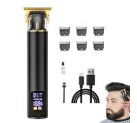 Hair Trimmer for Men - Cordless Rechargeable Clipper, Waterproof Vertical Design | Professional Grooming Set with Digital Display, Adjustable Limit Comb, Home Haircut Tool