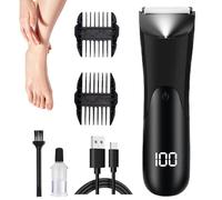 Hair Trimmer for Men | Digital Display Beard Shaver - Portable Men's Intimate Hair Trimmer with LCD Digital Display for Leg, Ear, Face, Nose, Pubic, Arm, Head Grooming