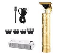 Hair Trimmer, Men Scalp Clippers, 5.9x1.6 Inch with Guard, Zero Gapped Head with Motor, Cordless Grooming Kit for Man, Professional Styling Tool for Barber, Sturdy Electric Shaver, Bronze Color