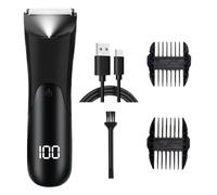Hair Trimmer - Portable Beard Shaver,Portable Men's Intimate Hair Trimmer with LCD Digital Display for Leg, Ear, Face, Nose, Pubic, Arm, Head Grooming