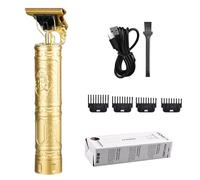 Hair Trimmer - Professional Cordless Zero Gapped T Clipper, 2.5 Hour Run Time, 4 Guide Combs, Stainless Steel Head, Quiet Under 55dB Haircut Machine | Men Beard Grooming Kit Home Barber Styling